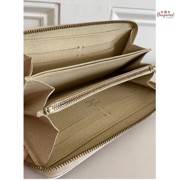 Authentic Louis Vuitton Damier Azur Canvas Leather Zippy Organizer Wallet CA1154 - Picture 7 of 12